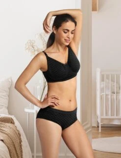 Carriwell Deluxe Nursing Bra With Carri-Gel - Black Check -Belle Lingerie Store 52190 carriwell deluxe nursing bra with carri gel black check 5