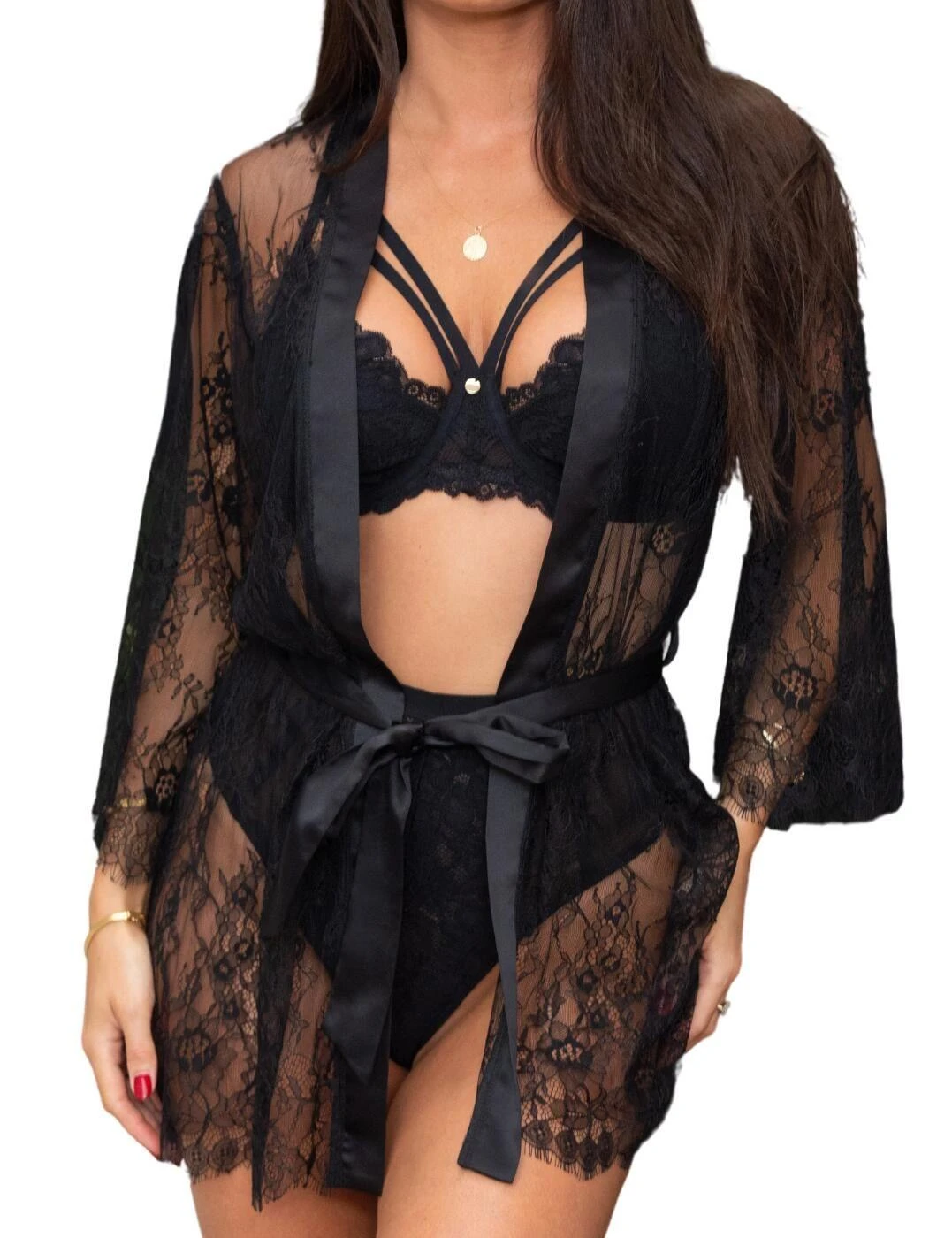 Pour Moi For Your Eyes Only Lace Gown - Black 5 Pour Moi For Your Eyes Only Lace Gown - Black - Image 5