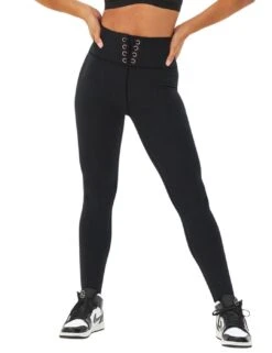 Pour Moi Energy Eyelet Leggings - Black