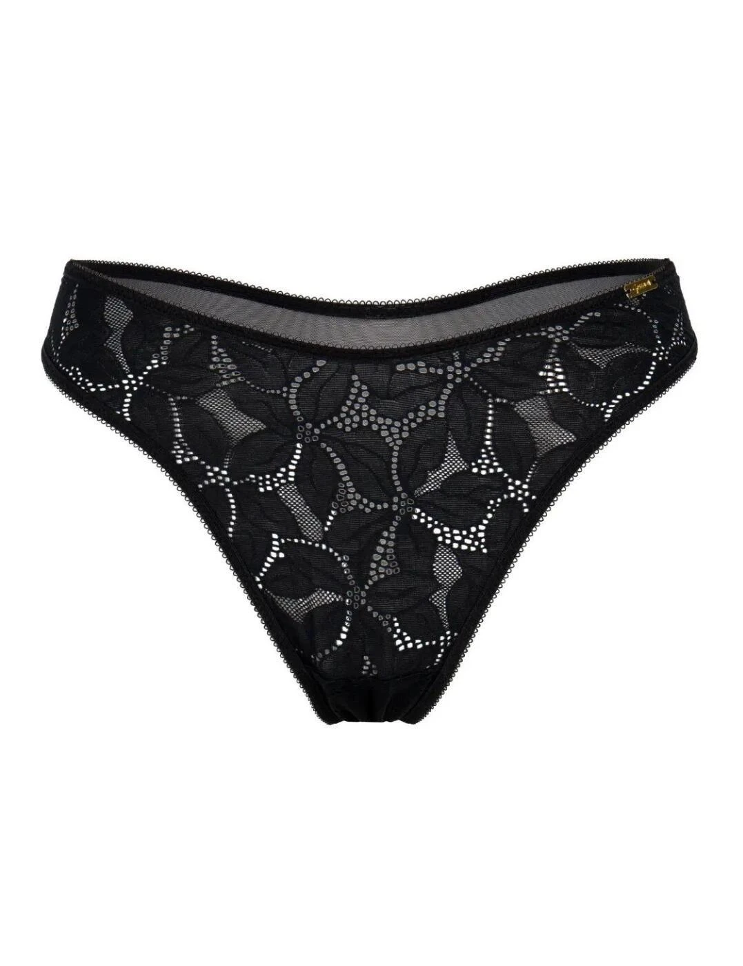 Gossard Glossies Lotus Thong - Black 3 Gossard Glossies Lotus Thong - Black - Image 3