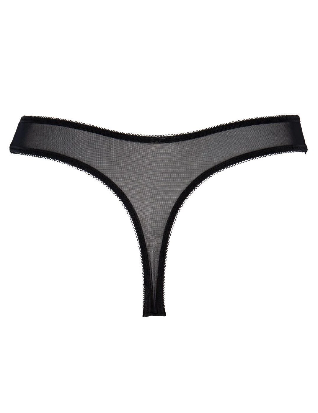 Gossard Glossies Lotus Thong - Black 4 Gossard Glossies Lotus Thong - Black - Image 4