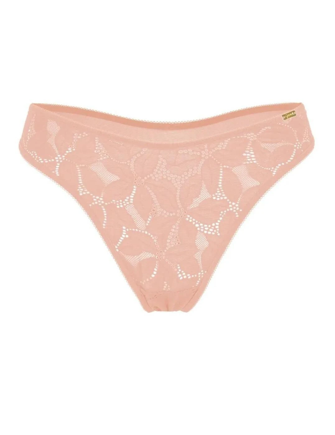 Gossard Glossies Lotus Thong - Café Crème 3 Gossard Glossies Lotus Thong - Café Crème - Image 3