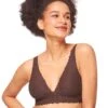 Sloggi Zero Feel Lace 2.0 Bralette Top - Ebony Brown