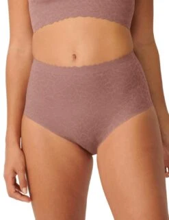 Sloggi Zero Feel Lace 2.0 High Waist Brief - Cacao