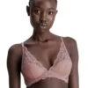 Calvin Klein Seductive Comfort Plunge Bra - Woodrose