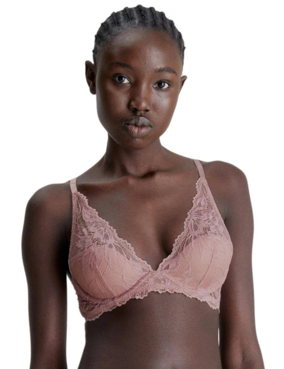 Calvin Klein Seductive Comfort Plunge Bra - Woodrose 1 Calvin Klein Seductive Comfort Plunge Bra - Woodrose