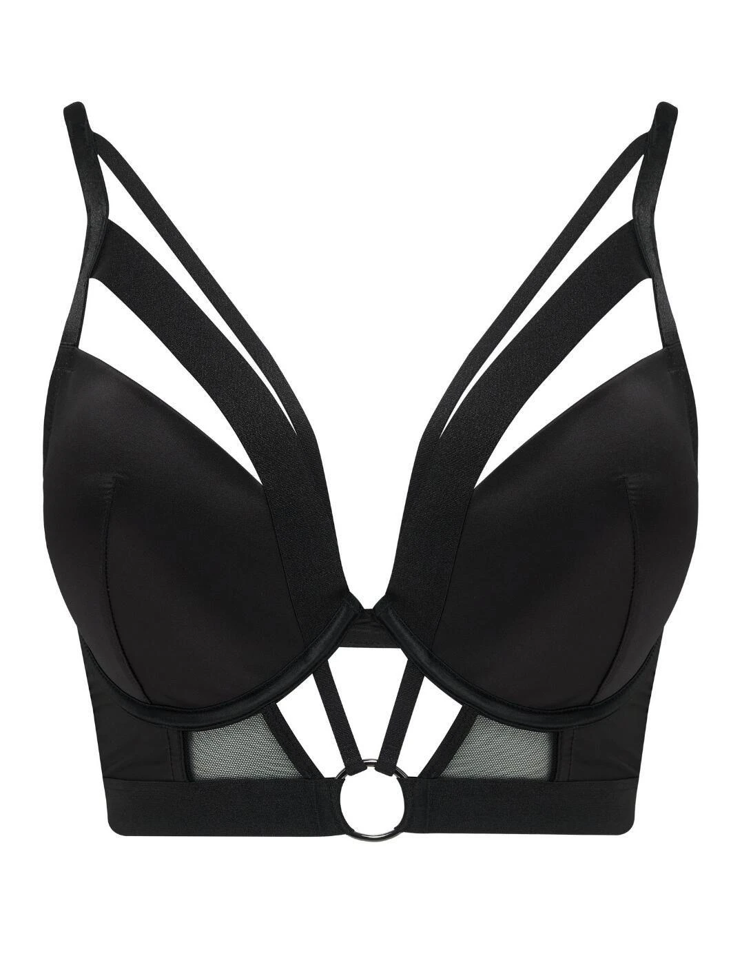 Contradiction By Pour Moi Obsessed Push Up Longline Bra - Black 2 Contradiction By Pour Moi Obsessed Push Up Longline Bra - Black - Image 2