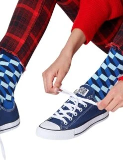 Happy Socks Filled Optic Sock - Blue