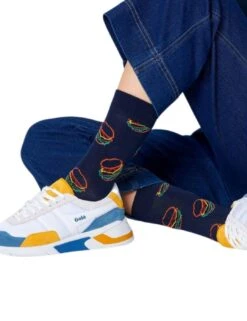 Happy Socks Lunch Time Sock - Blue 5 Happy Socks Lunch Time Sock - Blue -Belle Lingerie Store 54911 happy socks lunch time sock blue 3