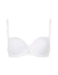 Simone Perele Andora Padded Half Cup Bra - White 6 Simone Perele Andora Padded Half Cup Bra - White -Belle Lingerie Store 54951 simone perele andora padded half cup bra white 3