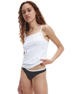 Calvin Klein CK One Cotton Thongs 2 Pack - Black/Scanned Wrong/Winter Linen -Belle Lingerie Store 55001 calvin klein ck one cotton thongs 2 pack blackscanned wrongwinter linen 4