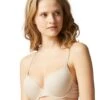 Simone Perele Essentiel Padded Plunge Bra - Peau Rosee