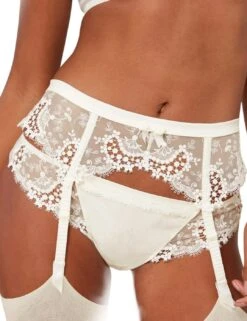 Simone Perele Wish Suspender Belt - Natural