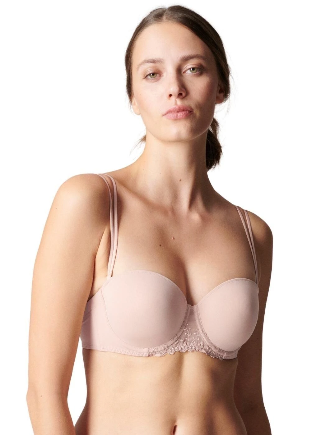 Simone Perele Delice Strapless Bra - Blush 1 Simone Perele Delice Strapless Bra - Blush
