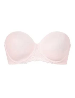 Simone Perele Delice Strapless Bra - Blush 11 Simone Perele Delice Strapless Bra - Blush -Belle Lingerie Store 55143 simone perele delice strapless bra blush 4