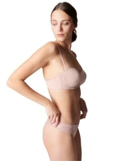 Simone Perele Delice Strapless Bra - Blush 15 Simone Perele Delice Strapless Bra - Blush -Belle Lingerie Store 55143 simone perele delice strapless bra blush 8