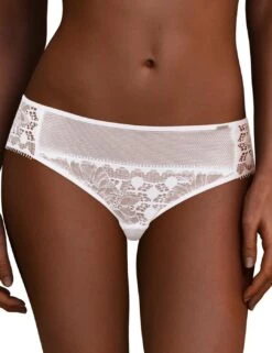 Chantelle Day To Night Brazilian Brief - White -Belle Lingerie Store 55289 chantelle day to night brazilian brief white 4