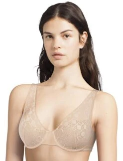 Chantelle Day To Night Plunge Spacer Bra - Golden Beige