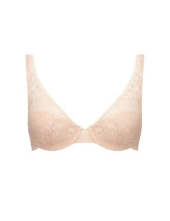 Chantelle Day To Night Plunge Spacer Bra - Golden Beige -Belle Lingerie Store 55290 chantelle day to night plunge spacer bra golden beige 3
