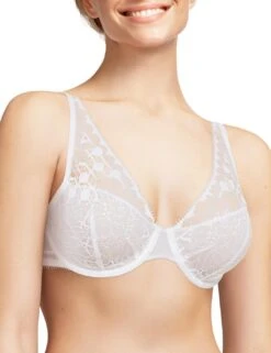 Chantelle Day To Night Plunge Spacer Bra - White 9 Chantelle Day To Night Plunge Spacer Bra - White -Belle Lingerie Store 55290 chantelle day to night plunge spacer bra white 4