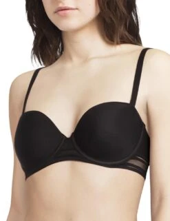 Passionata By Chantelle Rhythm Bandeau T Shirt Bra - Black -Belle Lingerie Store 55301 passionata by chantelle rhythm bandeau t shirt bra black 4