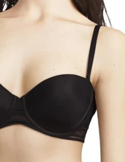Passionata By Chantelle Rhythm Bandeau T Shirt Bra - Black -Belle Lingerie Store 55301 passionata by chantelle rhythm bandeau t shirt bra black 6