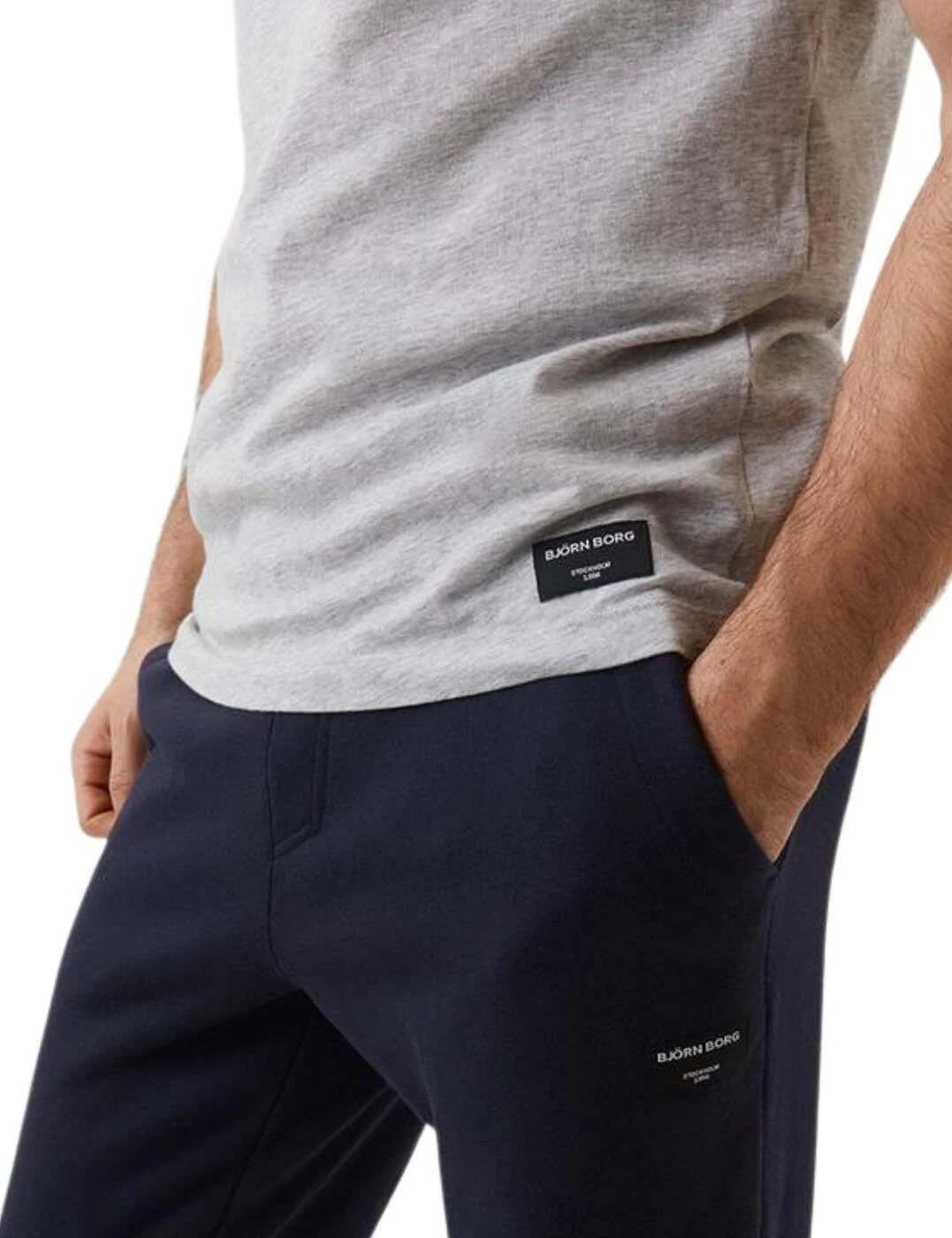Bjorn Borg Centre T Shirt - Light Grey Melange 5 Bjorn Borg Centre T Shirt - Light Grey Melange - Image 5