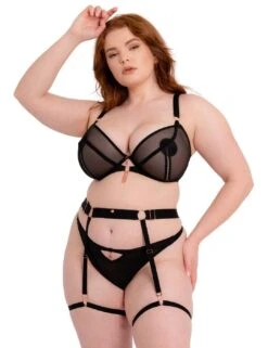 Scantilly By Curvy Kate Rules Of Distraction Strap Suspender Belt - Black -Belle Lingerie Store 55565 scantilly by curvy kate rules of distraction strap suspender belt black 4