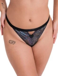 Curvy Kate Stand Out Thong - Black Sparkle