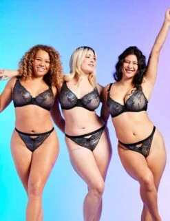 Curvy Kate Stand Out Thong - Black Sparkle -Belle Lingerie Store 55597 curvy kate stand out thong black sparkle 4