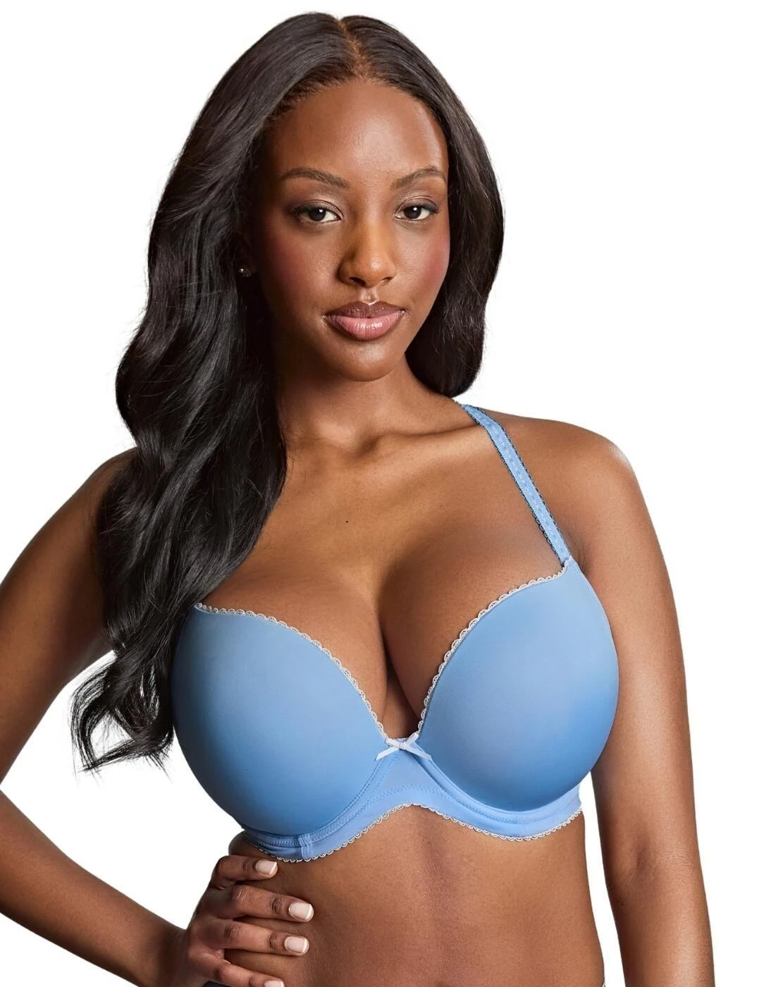 Cleo By Panache Faith Moulded Plunge Bra - Bluebell 2 Cleo By Panache Faith Moulded Plunge Bra - Bluebell - Image 2