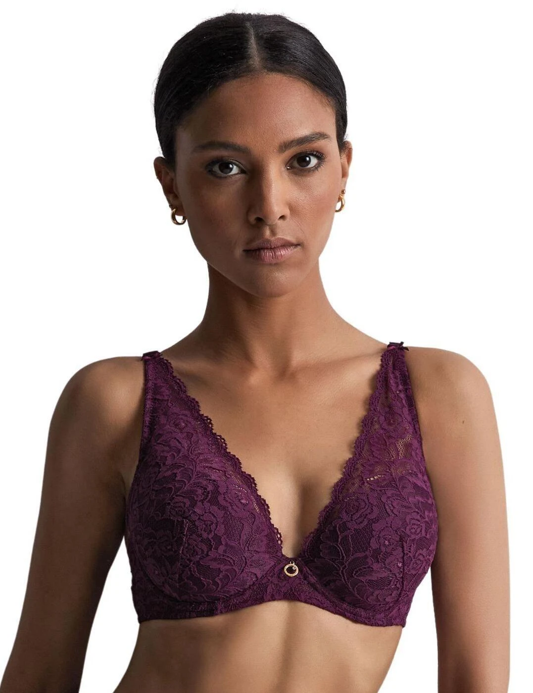Aubade Rosessence Padded Plunge Bra - Berry 1 Aubade Rosessence Padded Plunge Bra - Berry