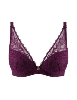Aubade Rosessence Padded Plunge Bra - Berry 9 Aubade Rosessence Padded Plunge Bra - Berry -Belle Lingerie Store 56291 aubade rosessence padded plunge bra berry 4