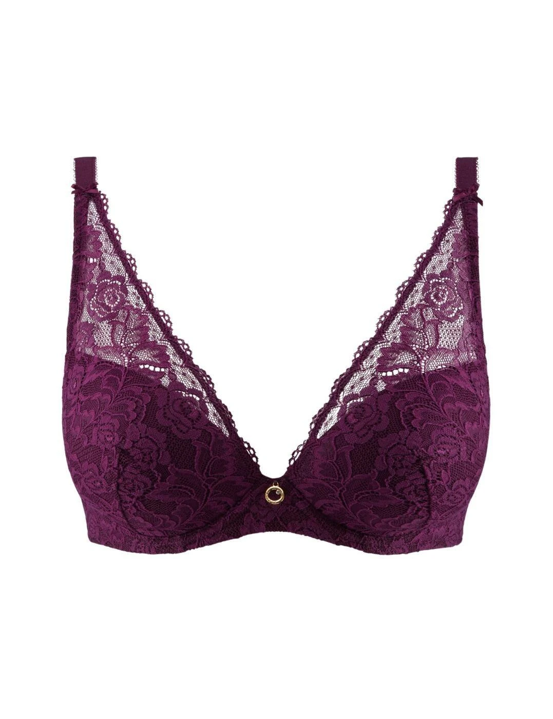 Aubade Rosessence Padded Plunge Bra - Berry 4 Aubade Rosessence Padded Plunge Bra - Berry - Image 4