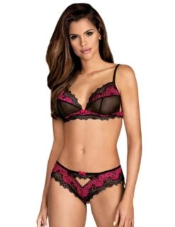 Obsessive Tulia 2 Piece Lingerie Set - Black