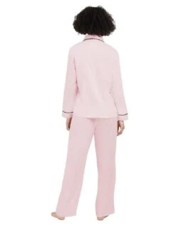 Bluebella Claudia Shirt And Trouser Set - Pale Pink/Black -Belle Lingerie Store 56625 bluebella claudia shirt and trouser set pale pinkblack 3