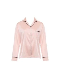 Bluebella Claudia Shirt And Trouser Set - Pale Pink/Black -Belle Lingerie Store 56625 bluebella claudia shirt and trouser set pale pinkblack 7