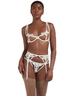 Bluebella Nova Suspender Belt - Ivory -Belle Lingerie Store 56669 bluebella nova suspender belt ivory 6