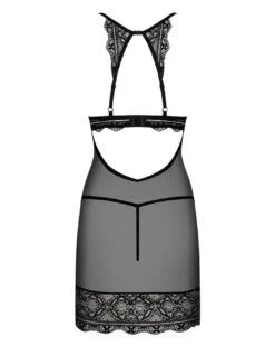Obsessive Renelia Chemise And Thong - Black -Belle Lingerie Store 56764 obsessive renelia chemise and thong black 4