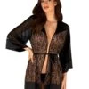 Obsessive Allunes Peignoir Robe - Black