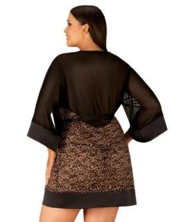 Obsessive Allunes Peignoir Robe - Black 9 Obsessive Allunes Peignoir Robe - Black -Belle Lingerie Store 56765 obsessive allunes peignoir robe black 4
