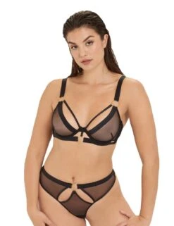 Bluebella Nola High Waist Thong - Black -Belle Lingerie Store 56869 bluebella nola high waist thong black 6