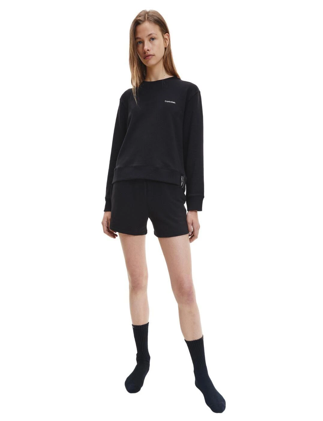 Calvin Klein Modern Cotton Sweatshirt - Black 6 Calvin Klein Modern Cotton Sweatshirt - Black - Image 6