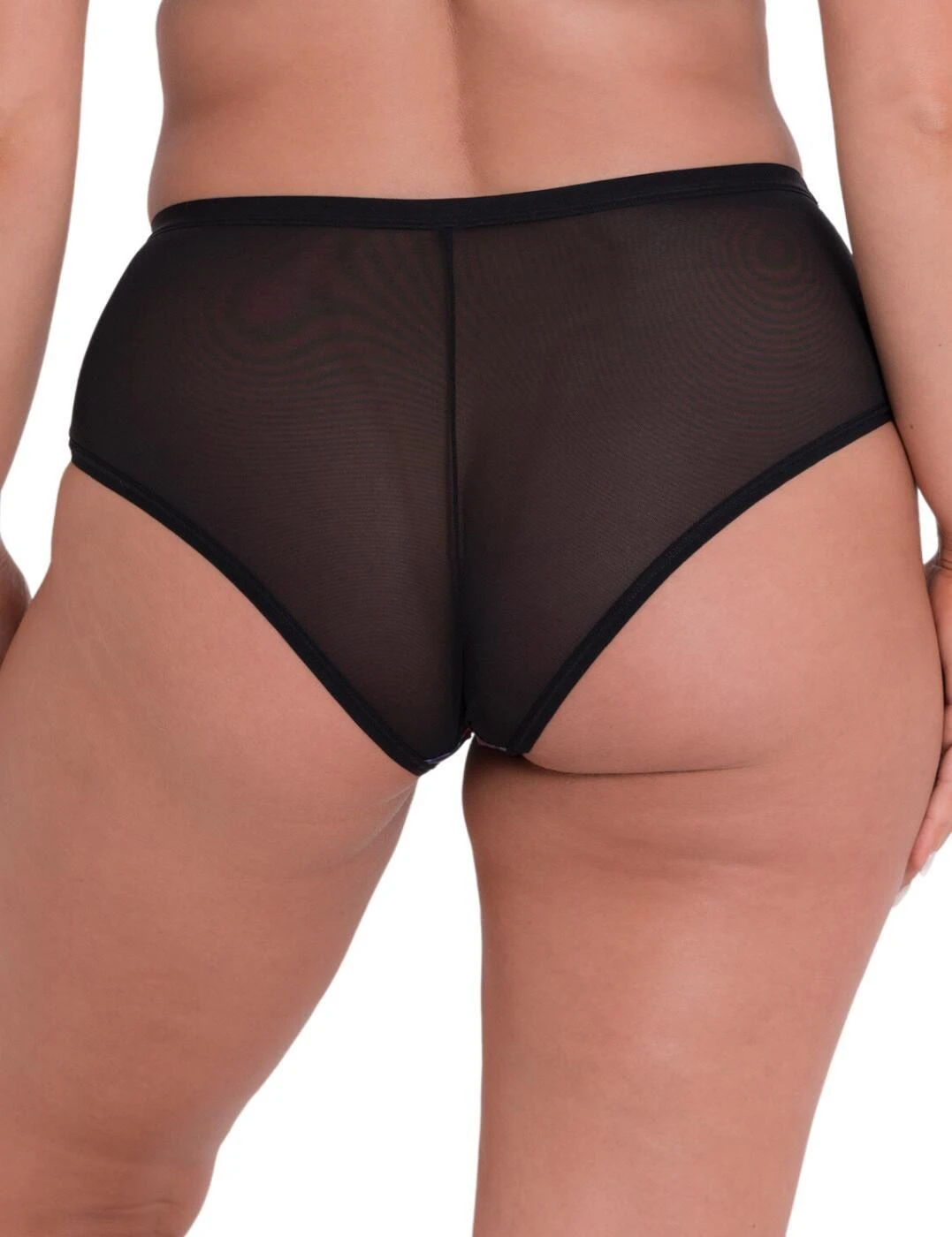 Curvy Kate WonderFully Shorty Brief - Black Floral 2 Curvy Kate WonderFully Shorty Brief - Black Floral - Image 2