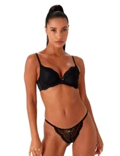 Gossard Superboost Lace Brazilian Brief - Black -Belle Lingerie Store 57196 gossard superboost lace brazilian brief black 3