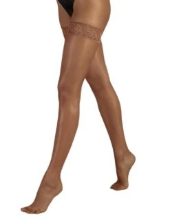 Bluebella Lace Top Hold Ups - Caramel