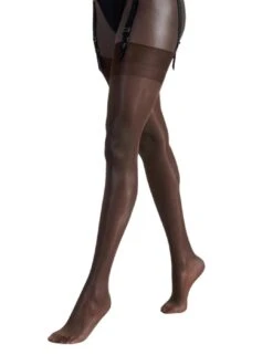 Bluebella Plain Top Stockings - Berry