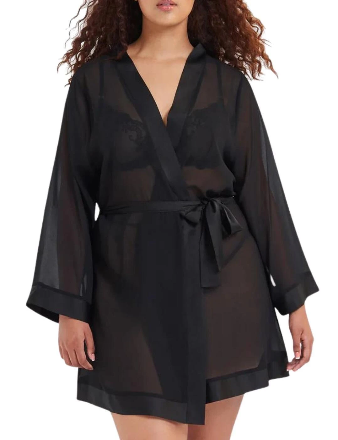 Bluebella Kimono Robe - Black 5 Bluebella Kimono Robe - Black - Image 5