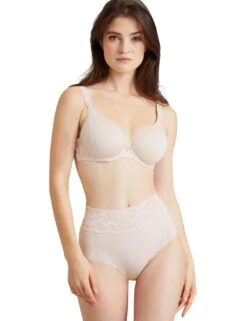Aubade Sweetessence Plunge Spacer Bra - Skin -Belle Lingerie Store 57525 aubade sweetessence plunge spacer bra skin 6