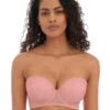 Freya Tailored Padded Strapless Bra - Ash Rose